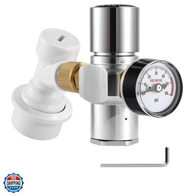 #ad 0 60 PSI Mini Keg Regulator CO2 Charger Portable Beer keg Regulator Mini Barr... $36.99