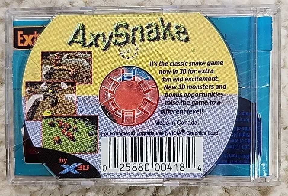 Game Reserve Axy Snake Mini CD-Rom Extreme 3D PC Games by X3D | eBay