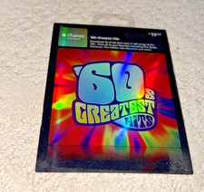 2007 Vintage APPLE iTUNES - '60's GREATEST HITS - GIFT CARD  No Value 