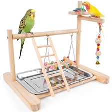 Bird Playground, Parrot Playstand Cockatiel Playground, Bird Play Stand with ...