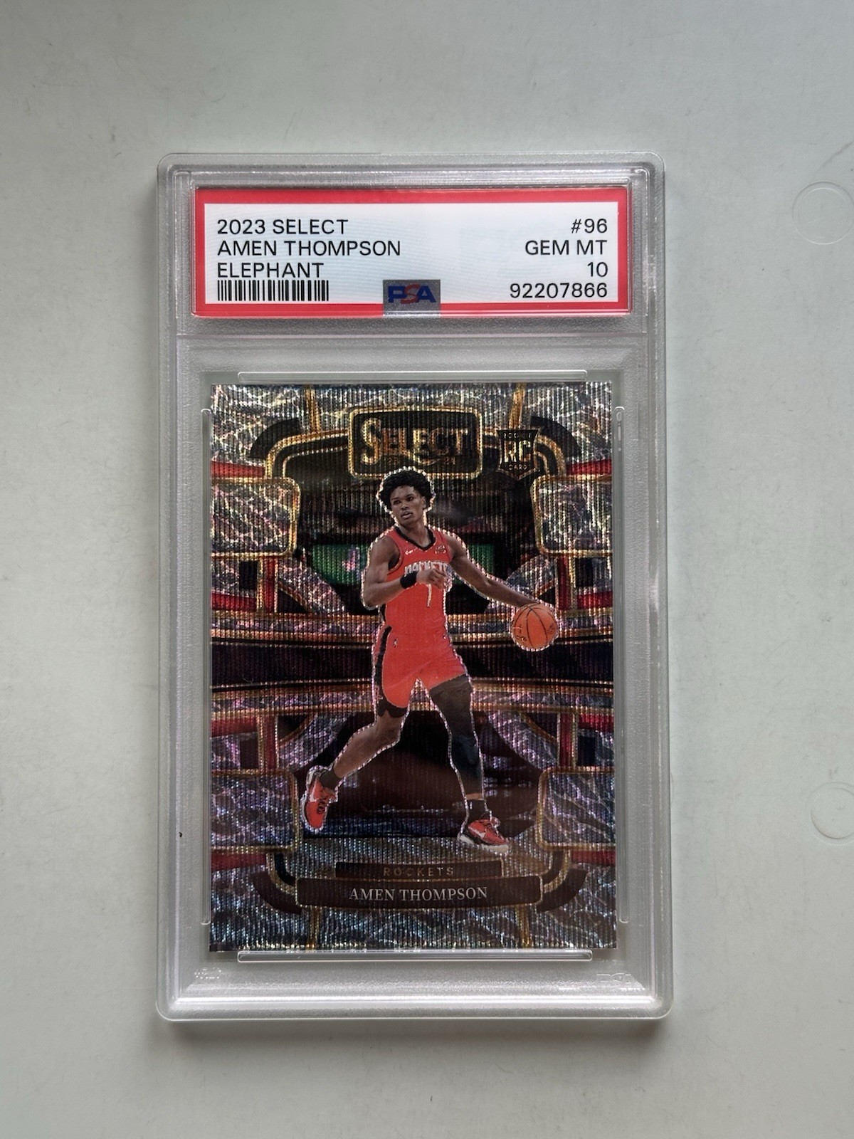 2023 Panini Select Concourse Elephant Prizm Amen Thompson PSA 10 RC Rookie