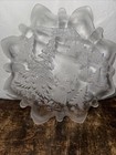Walther Glass Plate Germany Christmas Scene Embossed Frosted and Clear Glass — photo 3