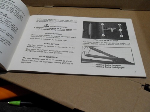 1986 Cushman Haulster 898454 Police on Road - Operators Manual - Picture 6 of 14