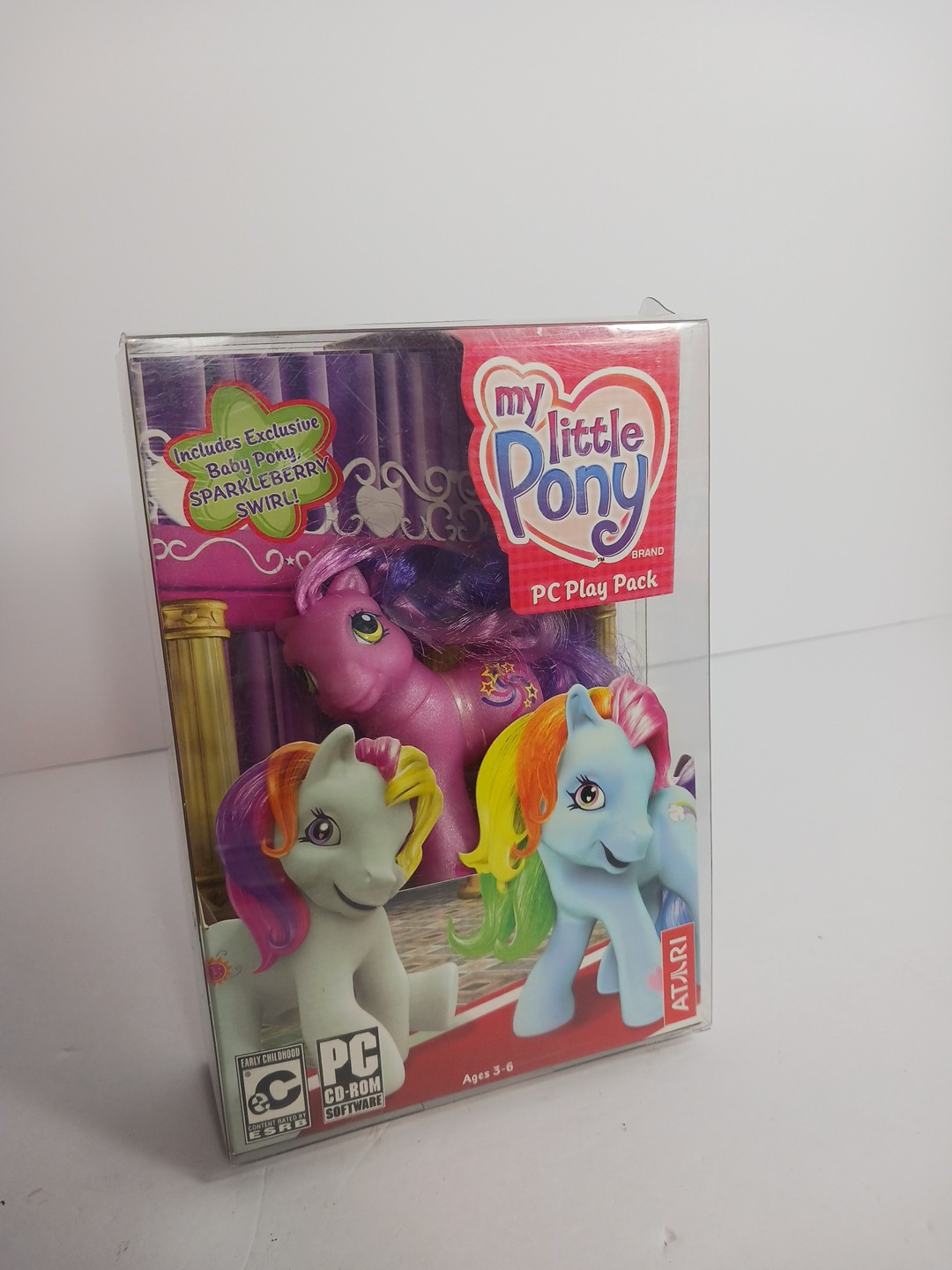 2004 Hasbro My Little Pony ATARI PC PLAY PACK w/ BABY Pony Sparkleberry Swirl