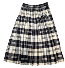 THE SCOTCH HOUSE Womens 100 Wool Plaid Kilt/Skirt Size 10 Made in Scotland