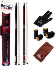 House Bar Pool Cue Sticks,Two Cue Sticks + 2X2 Pool Cue Case Hard