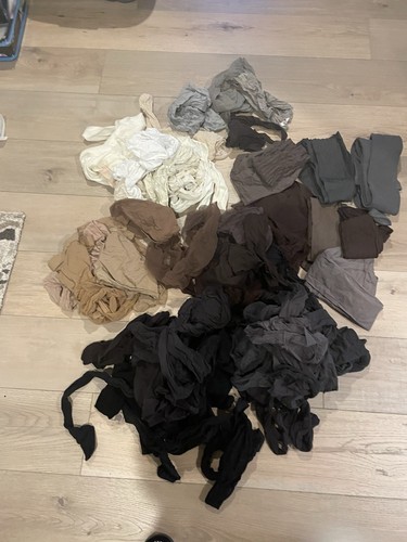 60 Mixed Lot Hosiery Stockings Pantyhose Nylons Arts & Crafts Cutter Fabric