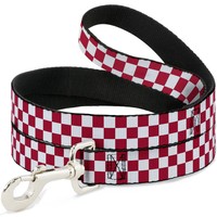 Dog Leash Checker Crimson/White (Us Import)