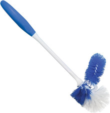 Classic Toilet Brush W/Under-The-Rim Scrubber, Deep Cleans the Entire Toilet Bow