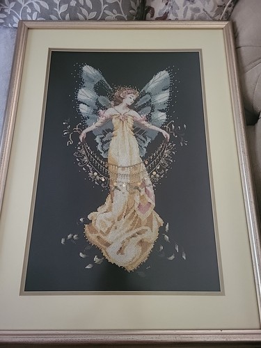 Heirloom Quality Framed Adia Mirabelia Counted Cross Stitch Fairy Rare Beauty