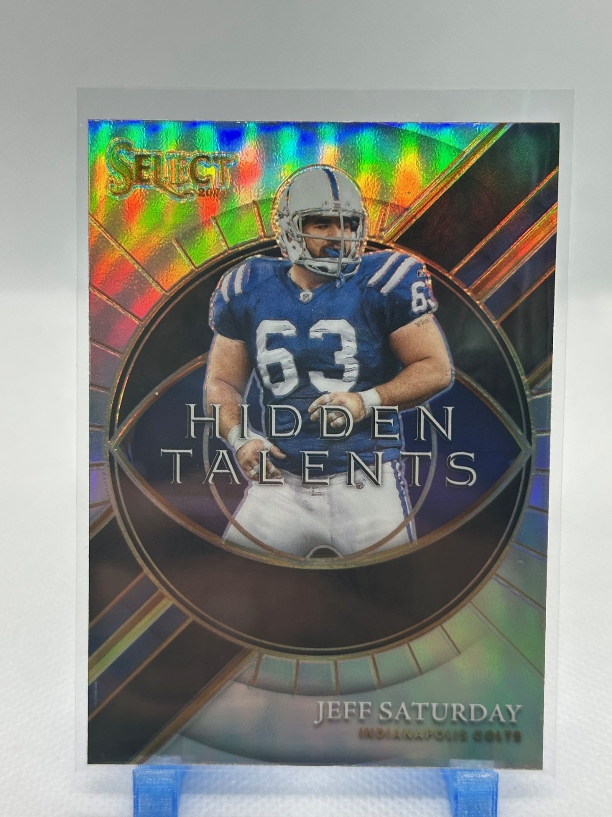 Jeff Saturday 2021 Panini Select - Hidden Talents - Silver Prizm #HT-22 - Colts