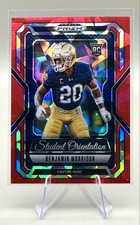 2025 Panini Prizm Draft Picks - Student Orientation Benjamin Morrison Red Ice