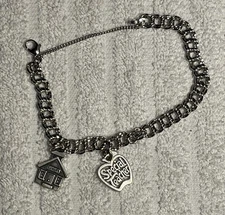 James Avery Teacher Theme Charm Bracelet  2 Retired Charms 16.0g