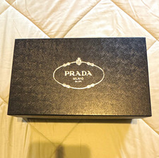 Prada Men's Black Leather Lace-Up Oxford Dress Shoes Almond Toe Size 11