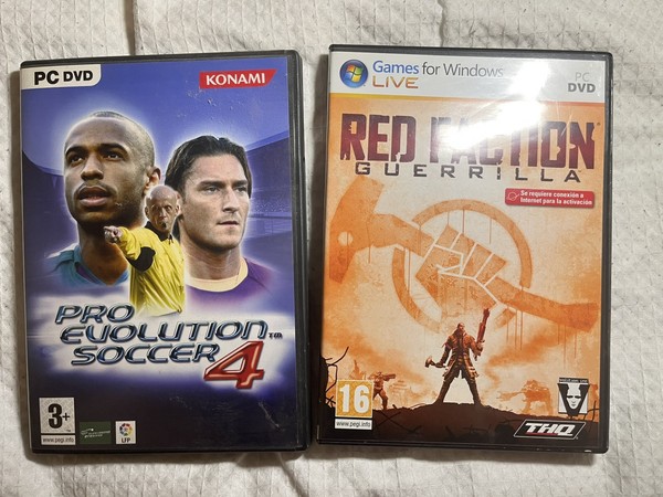 Lote Juegos Retro Pc Red Faction + Pro Evolution Soccer 4 (completos)