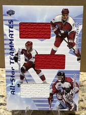 2001 BAP Memorabilia Alexei Kovalev/Dominik Hasek/Niklas Lidstrom All Star PATCH