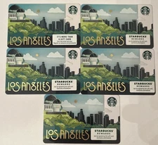 Lot Of 5 Starbucks 2018 Los Angeles Observatory Cards 6168 6180 6195 6189 6190