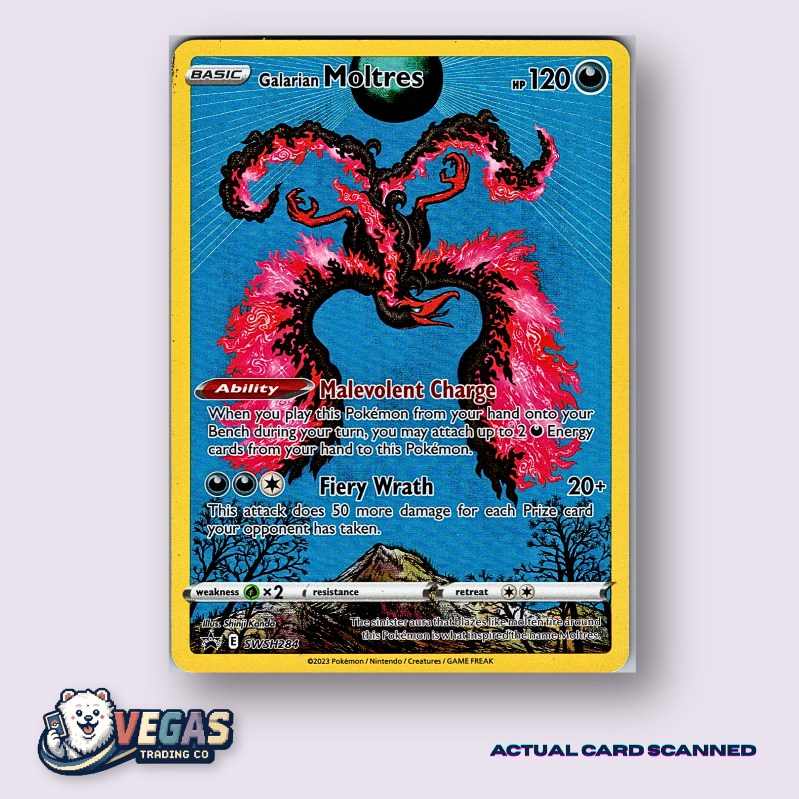Galarian Moltres SWSH284 Black Star Promo Holo Sword & Shield LP Pokémon