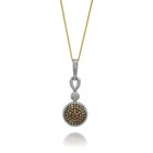 Le Vian 14K Yellow Gold 18" Pendant Necklace for Her Chocolate Vanilla Diamonds — photo 1