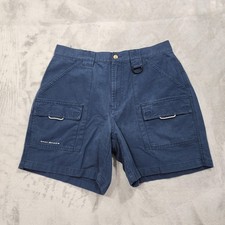 Columbia Shorts Men L Blue PFG Brewha II Omni-Shade Fishing Cargo Hiking Outdoor