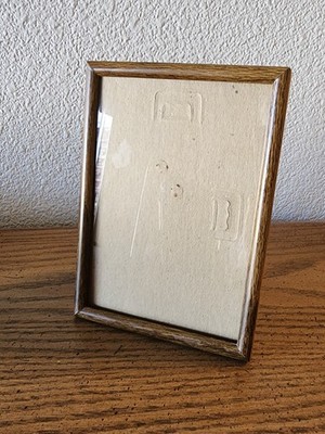 Vintage Intercraft Metal Wood-Look Dark Brown 5 x 7 Photo Picture Frame w/ Easel