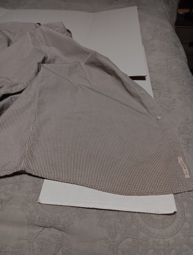B.D. Baggies New York Men's Dress Shirt Gray Microcheck 100% Cotton - Picture 10 of 14