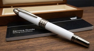 Montblanc JFK White Glossy Resin Rollerball Pen Executive Luxury Sign Gift NIB