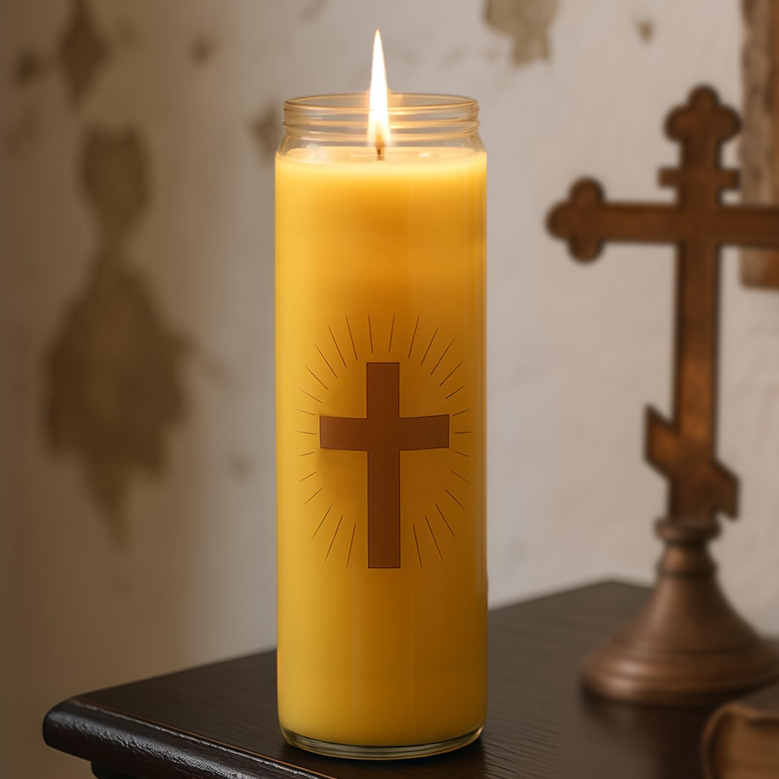 - 7 Day Devotional Candles In Glass With 100 Hour...