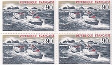 🦬Timbre France N°1791 en Bloc de 4- Luxe ** - Sauvetage en Mer - MNH** - 1974🦬