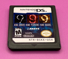 999: Nine Hours, Nine Persons, Nine Doors (Nintendo DS, 2010) CARTRIDGE ONLY