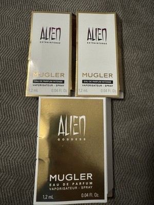 Set Of 3 Alien Mugler Sample Spray Goddess & Two Hypersense  Perfume