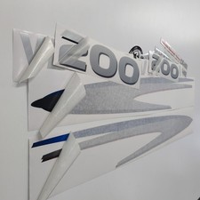   Klistremerker Set fits Yamaha 200hk Påhengsmotor 2002-2006 Sølv Sticker Kit