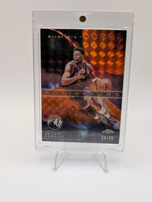 2025 Anthony Edwards Topps Chrome Update Activators Orange Geometric /25