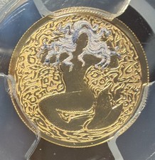 2026-PR70 2 Mermaid-SILVER HAIR Reverse Proof Colorized 2g Gold PCGS