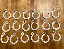 SET LOT OF 12 - Vintage Shower Curtain Rings Hooks Plastic, Ivory, Fun Floral