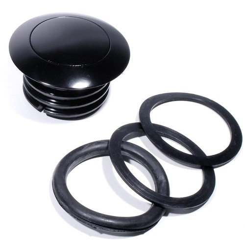 Pop Up Tankdeckel superflach schwarz für Harley Davidson HD Black Performance