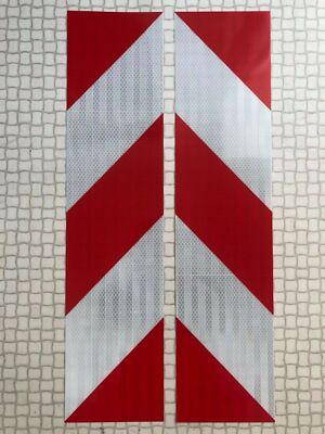 Reflektorband Pfeil Warnung Aufkleber Sicherheit selbstklebend Chevron Reflektor