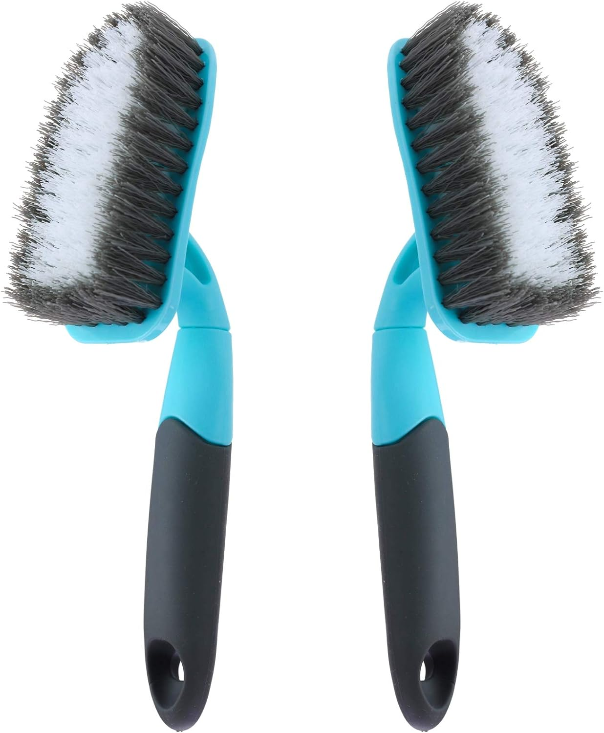 2-Pack Scrub Brush for Cleaning with Long Handle, Medium Firm Brush Bathroom Cle