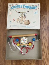 Vintage Musical Mobile Crib Toy Cradle Symphony With Box Plays Go To Sleep