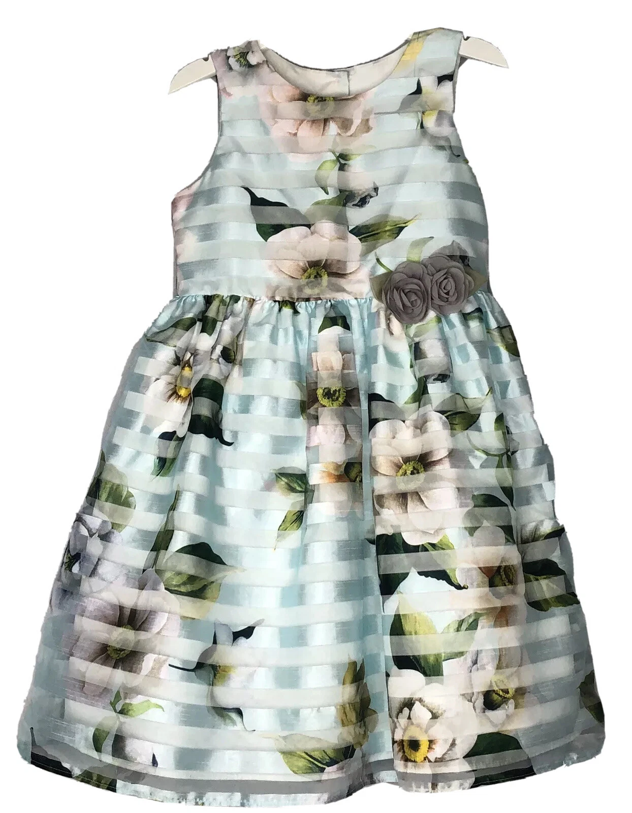 Marmellata Girls Easter Floral Tulle Party Dress Green Stripe Size 6
Opens in a new window or tab