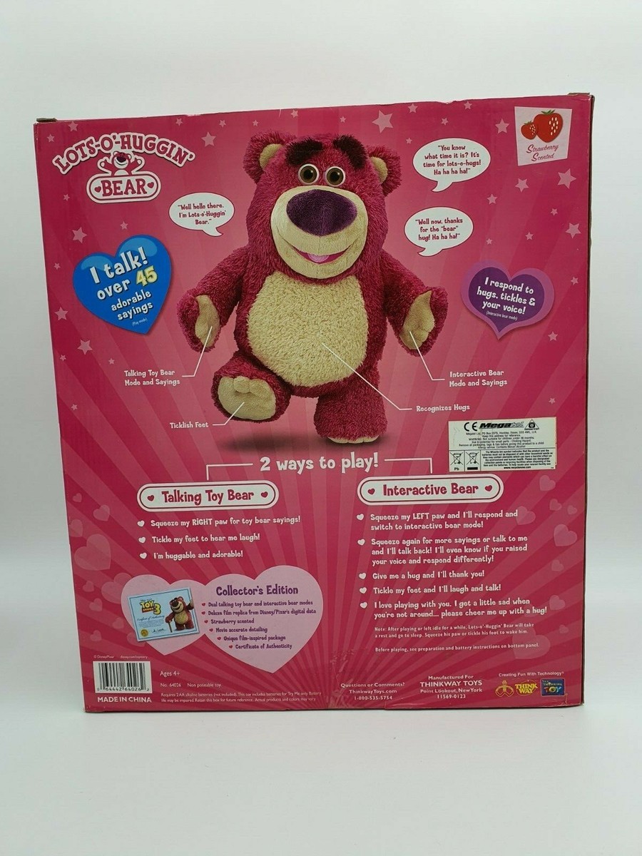 Toy Story Collection Lots O Huggin Bear Rare Thinkway Movie