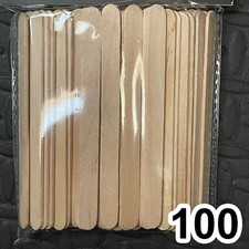 100 x Lollipop Sticks Natural Craft Wooden Lolly Sticks Model-Making Lables Wood