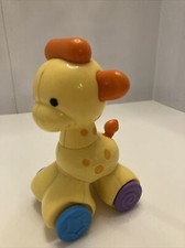 Fisher Price Animals Click Joint On Wheels Yellow Giraffe 5&rdquo;