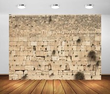 7x5ft Fabric Western Wall Backdrop Jerusalem Wailing Wall Backdrop Ancient St...