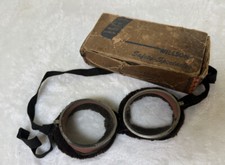 Wilson Safety Glasses Clear Glass Lenses Mesh Ends Steampunk Old