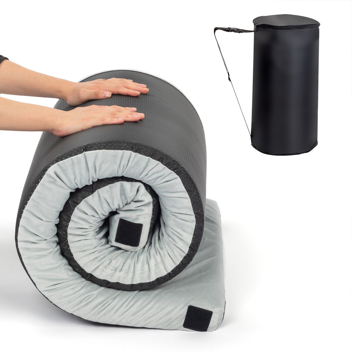 Foldable Camping Memory Foam Mattress Roll Up Travel Sleeping Pad