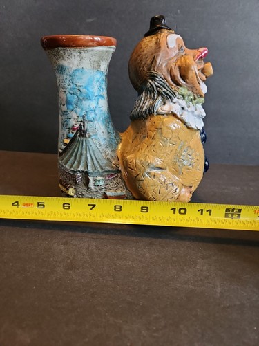 Handpainted Brevettato Clown Jug Pitcher Decanter Italy Circus READ - Picture 11 of 11