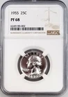 1955 Proof Washington Quarter certified PF 68 by NGC!