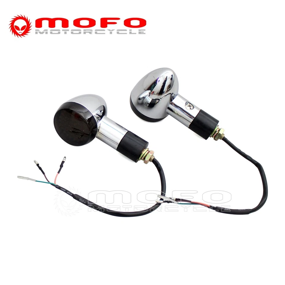 Front Bullet LED Run Turn Signal Lights For Kawasaki Vulcan VN 800 900 1500 1600 - Image 3 of 4