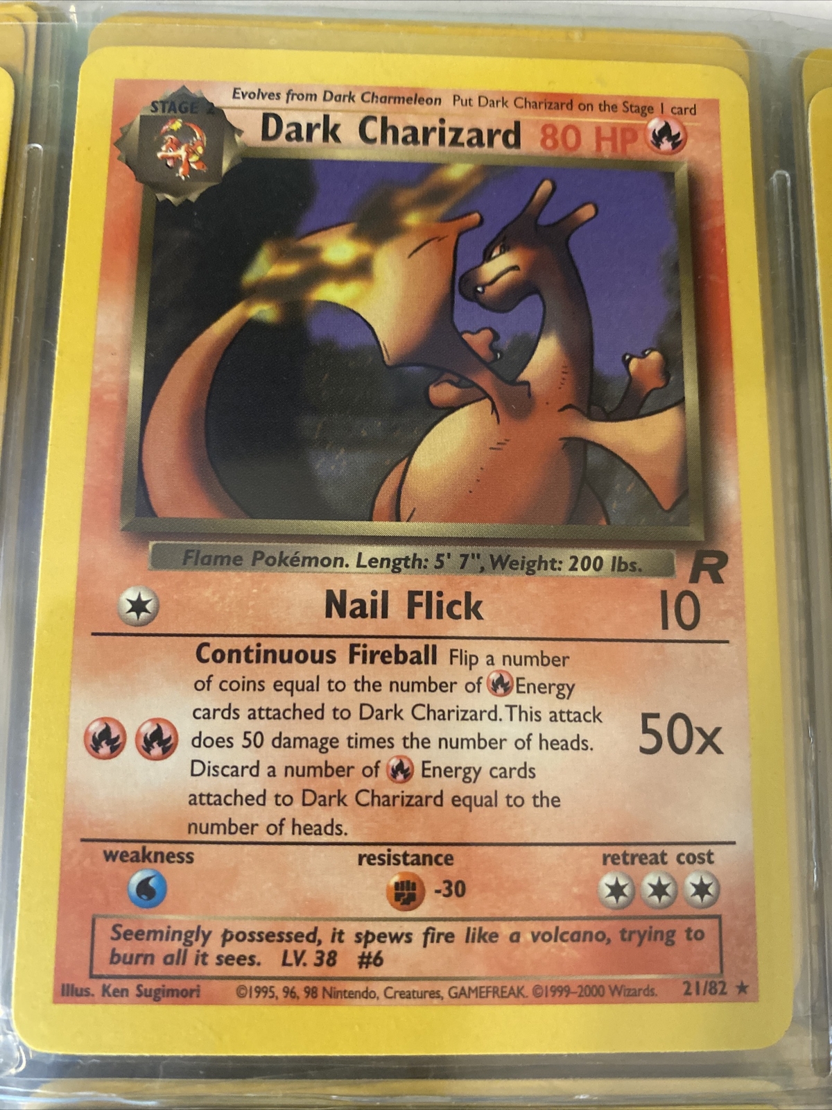 Dark Charizard 21/82 Non-Holo Rare Team Rocket Pokemon Card TCG Near Mint/Mint